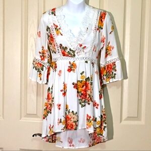 Blu Pepper Long Blouse/Mini Dress